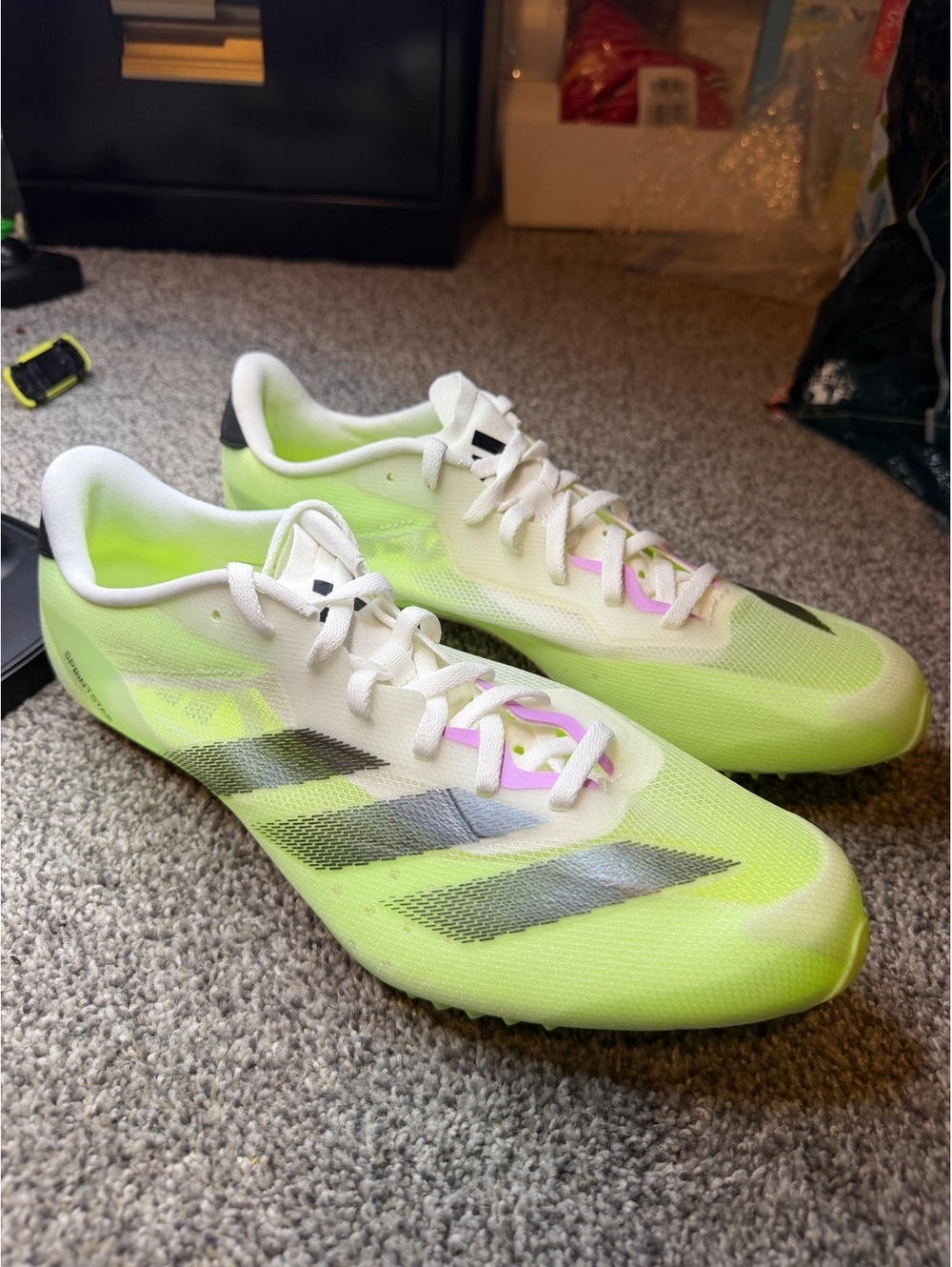 Adidas Sprint Spikes Track and Field Shoes Size 9.5 NO SPIKES